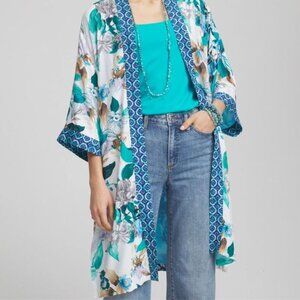 NWT Chico's Gorgeous Island Motif Kimono from Current Collection size L/XL